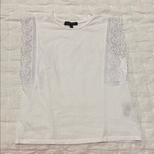 Banana Republic Eyelet Ruffle T-shirt